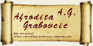 Afrodita Grabovčić vizit kartica